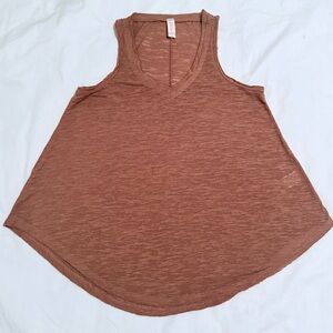 Altar'd State Rust Brown High-Low Slub Swing Tank Top - Small - EUC